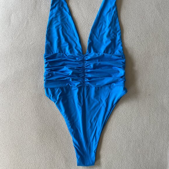 Riot Swim Echo One Piece Moderate Coverage Blue Ocean Water Medium - Picture 4 of 8